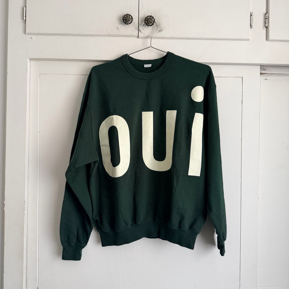 Clare V Forest Oversized Oui Sweatshirt